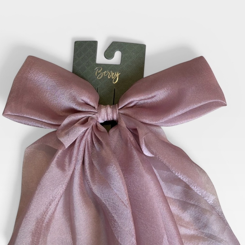 New Berry Barrette Dusty Rose Hair Bow Barrette